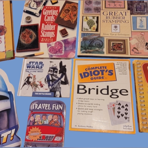 LOT OF 10 CRAFT ~ RUBBER STAMPS ~ SCRAPBOOKING ~ KLUTZ ~ BRIDGE ~ COLORING BOOKS - Picture 3 of 9